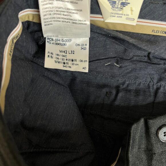 Dockers Signature Khaki Lux Classic Fit Pants Mens 42x32 Flex Comfort Waistband - Picture 8 of 16